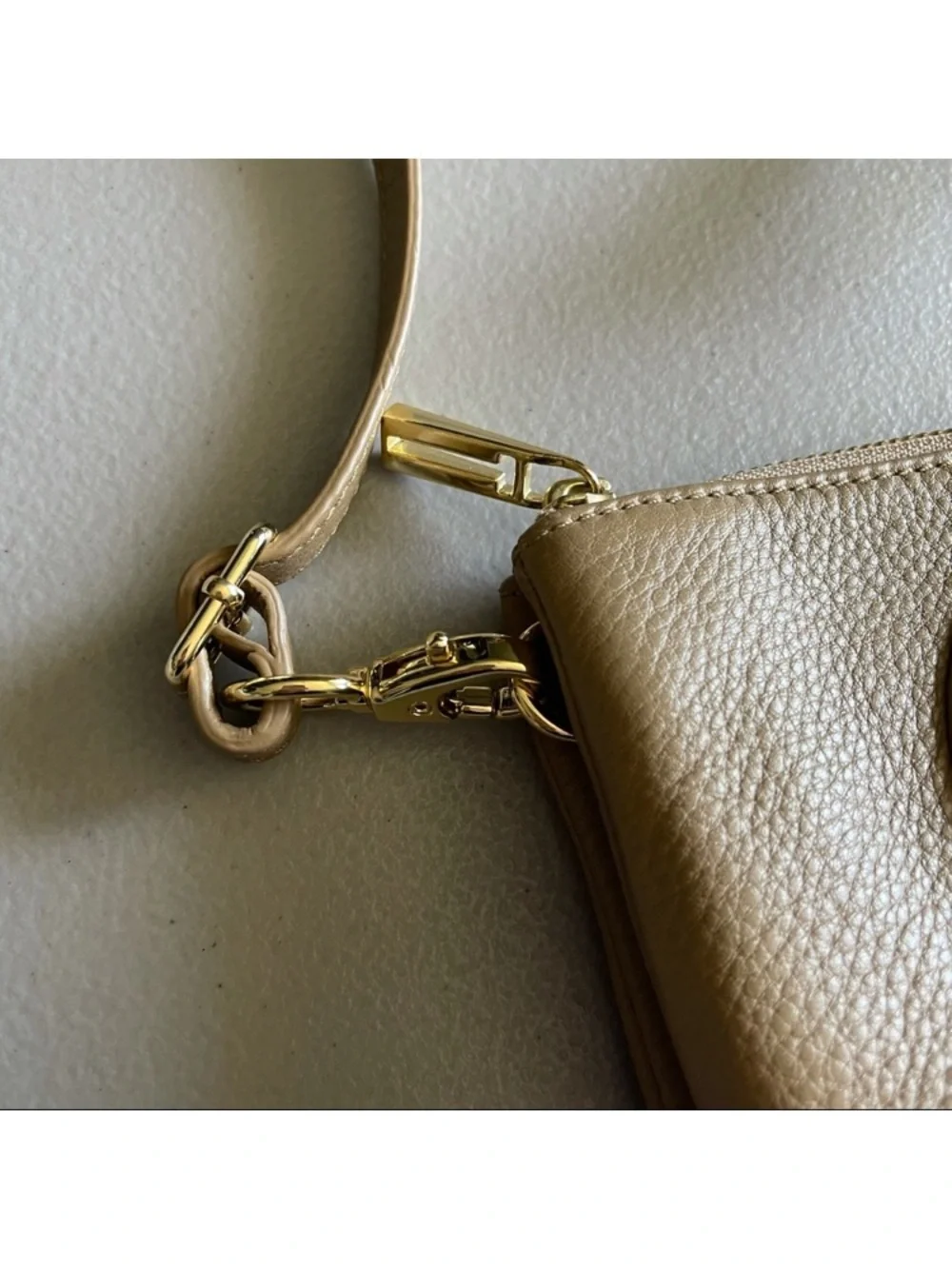 Tory Burch Perforated Logo Leather Crossbody - Tan